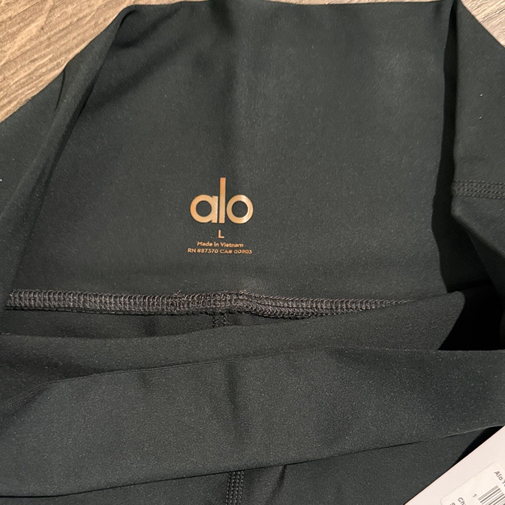 NWT Alo Yoga Airlift 7/8 High Waist Leggings Charcoal Green Size L - Picture 3 of 3